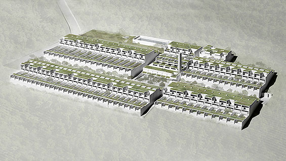 Siedlung Halen (1961) by Atelier 5. 'Green Roof Study'