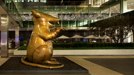Bruce High Quality Foundation, 'The New Colossus' at Lever House, installation view.