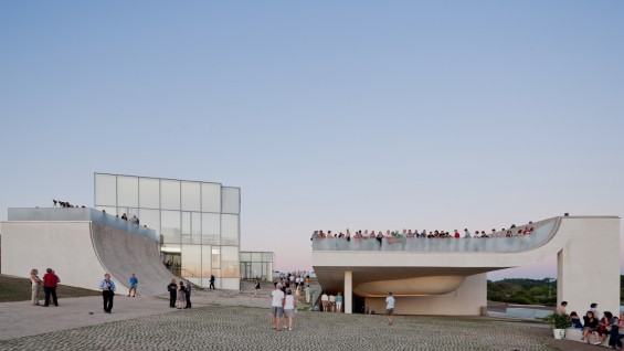 Steven Holl Architects--Cité de l'Océan et du Surf, 2011, west facade | photo: Iwan Baan
