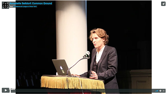 Annabelle Selldorf presentation video documentation thanks to The Architectural League of New York.