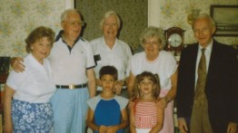 Jane Deed (far left) with family members including Donald Deed at far right