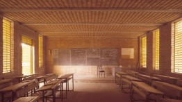 Primary School interior, Gando, Burkina Faso; courtesy Kéré Architecture