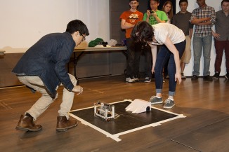 Robot Sumo competition for Professor Brian Cusack's Mechatronics class