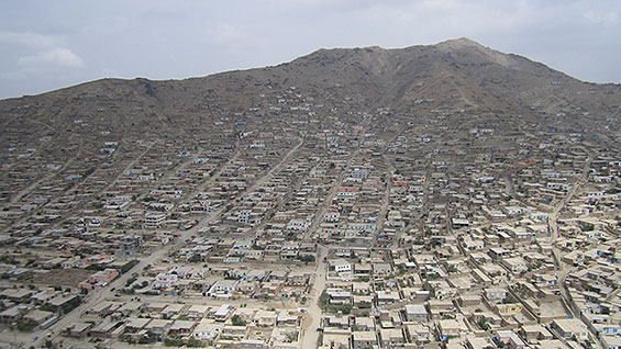 Kabul, Afghanistan from helicoptor